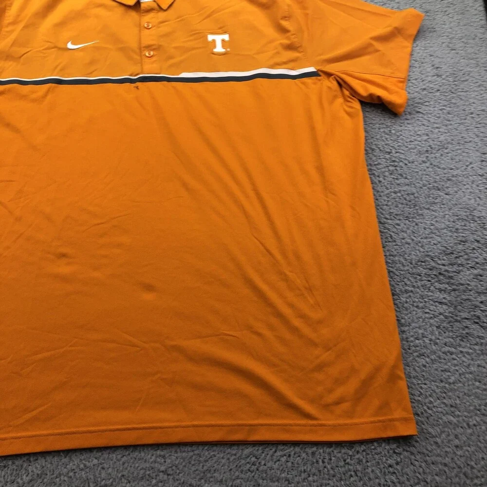 Tennessee Volunteers Polo Shirt Mens 3XL Orange NCAA Football Nike Dri Fit